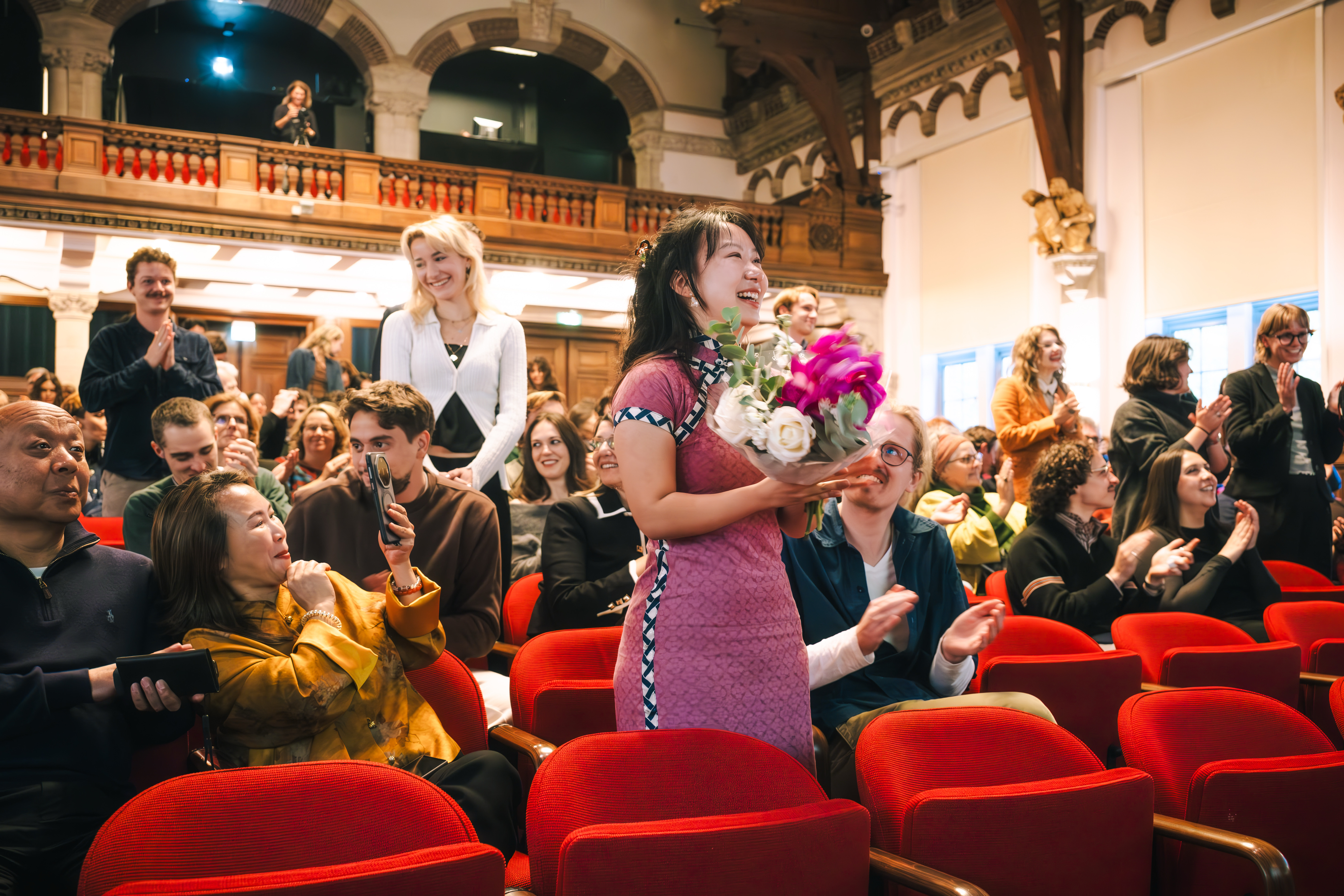 Yu Zhang at Universiteit van Amsterdam graduation ceremony